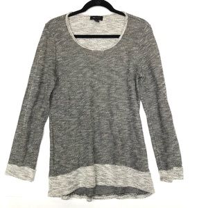 Women's AB Studio Black/White loosely knit top Size Large